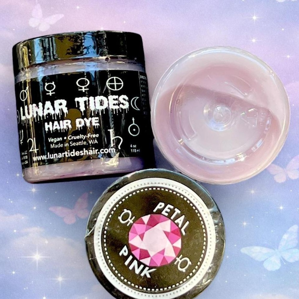 Lunar Tides Petal Pink Hair Dye 3 Pack Vegan Cruelty Free Pastel Pink 4oz Jars